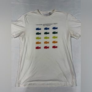 Lacoste Rainbow Croc Tee size Med